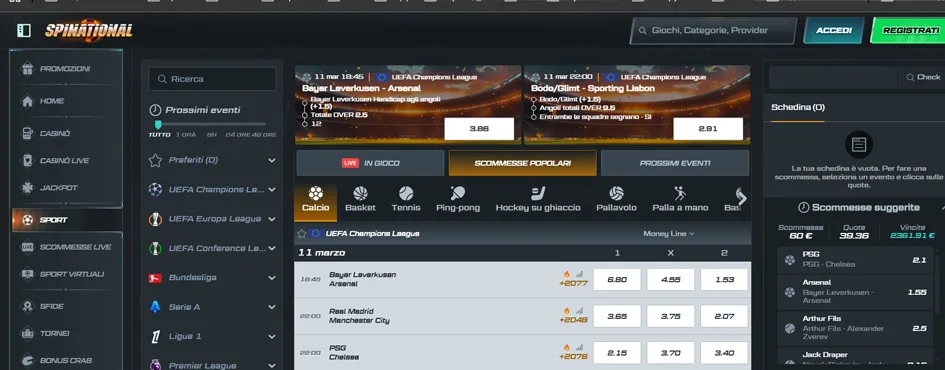 Casinò online Spinational mobile download